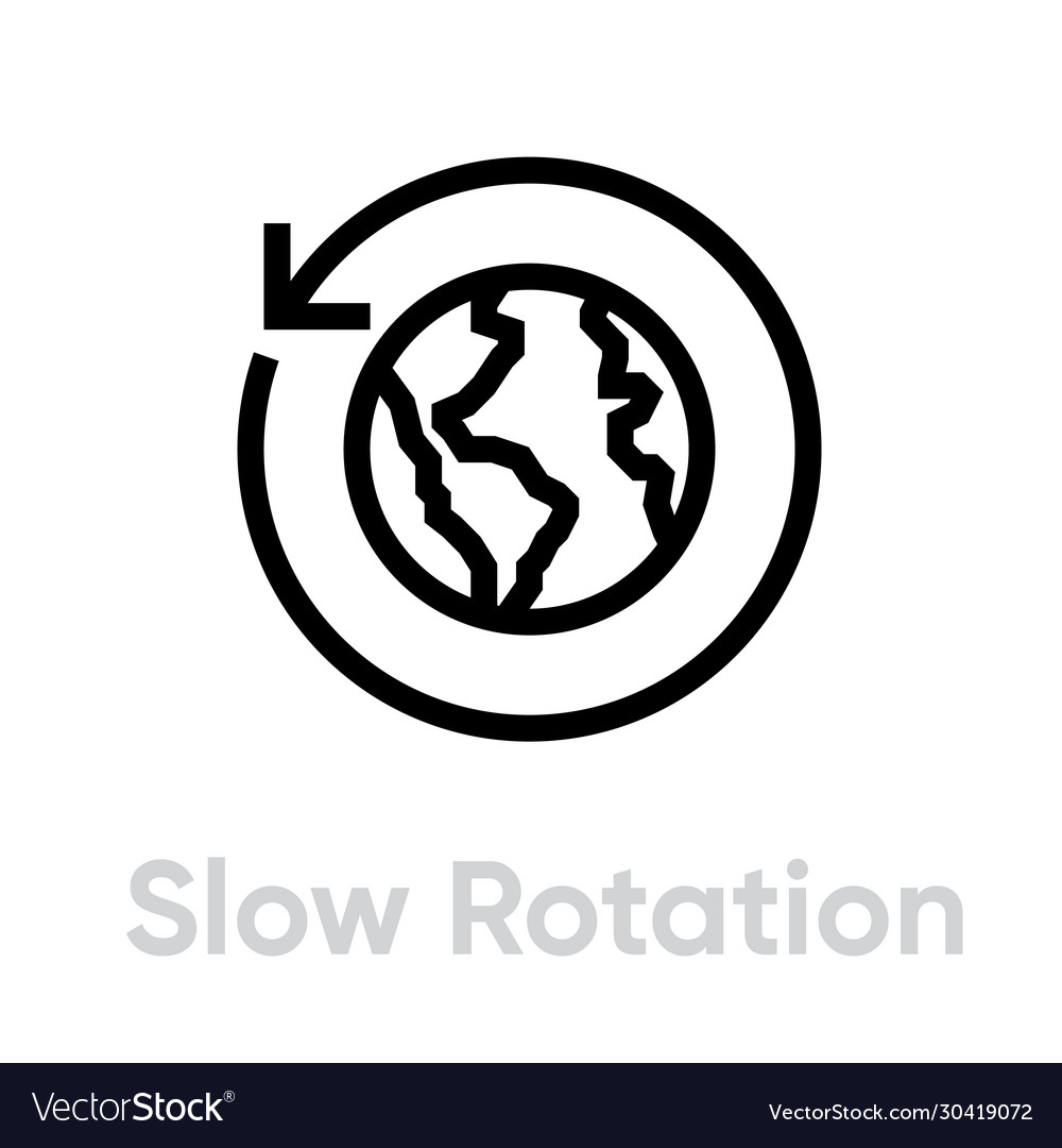 Slow rotation globe planet editable line