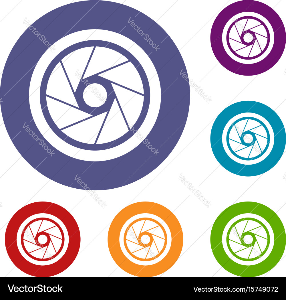 Small objective icons set Royalty Free Vector Image