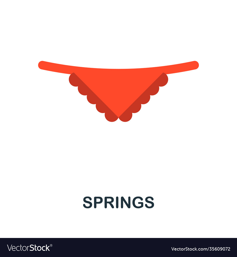 Springs flat icon color simple element from