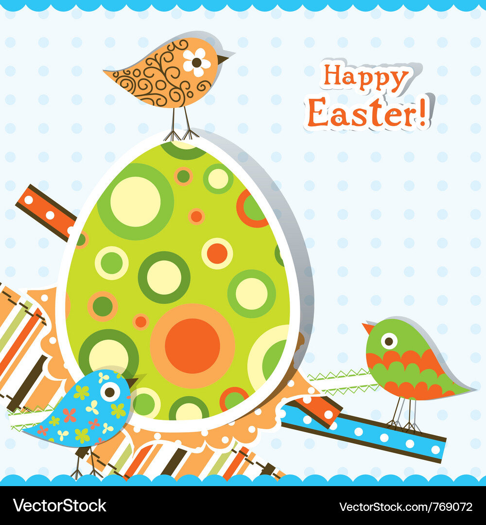 Template easter greeting card Royalty Free Vector Image