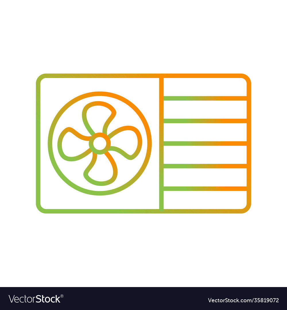 Unique ac window unit line icon