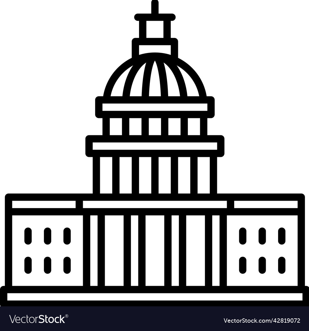 United states capitol icon fourth of july related Vector Image