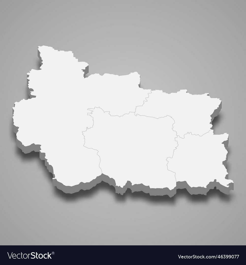 3d isometric map of gabrovo is a province Vector Image 3d isometric map of gabrovo is a province