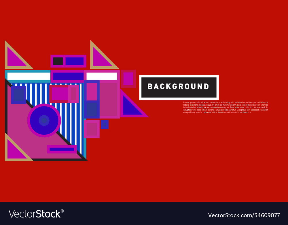 Abstract colorful rectangle background for banner Vector Image Abstract colorful rectangle background for banner