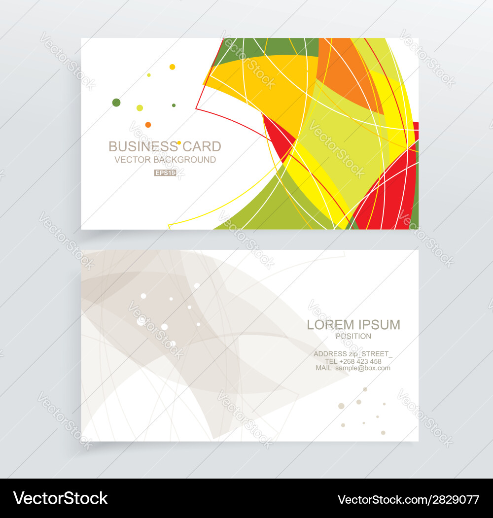 Abstract creative business cards Royalty Free Vector Image