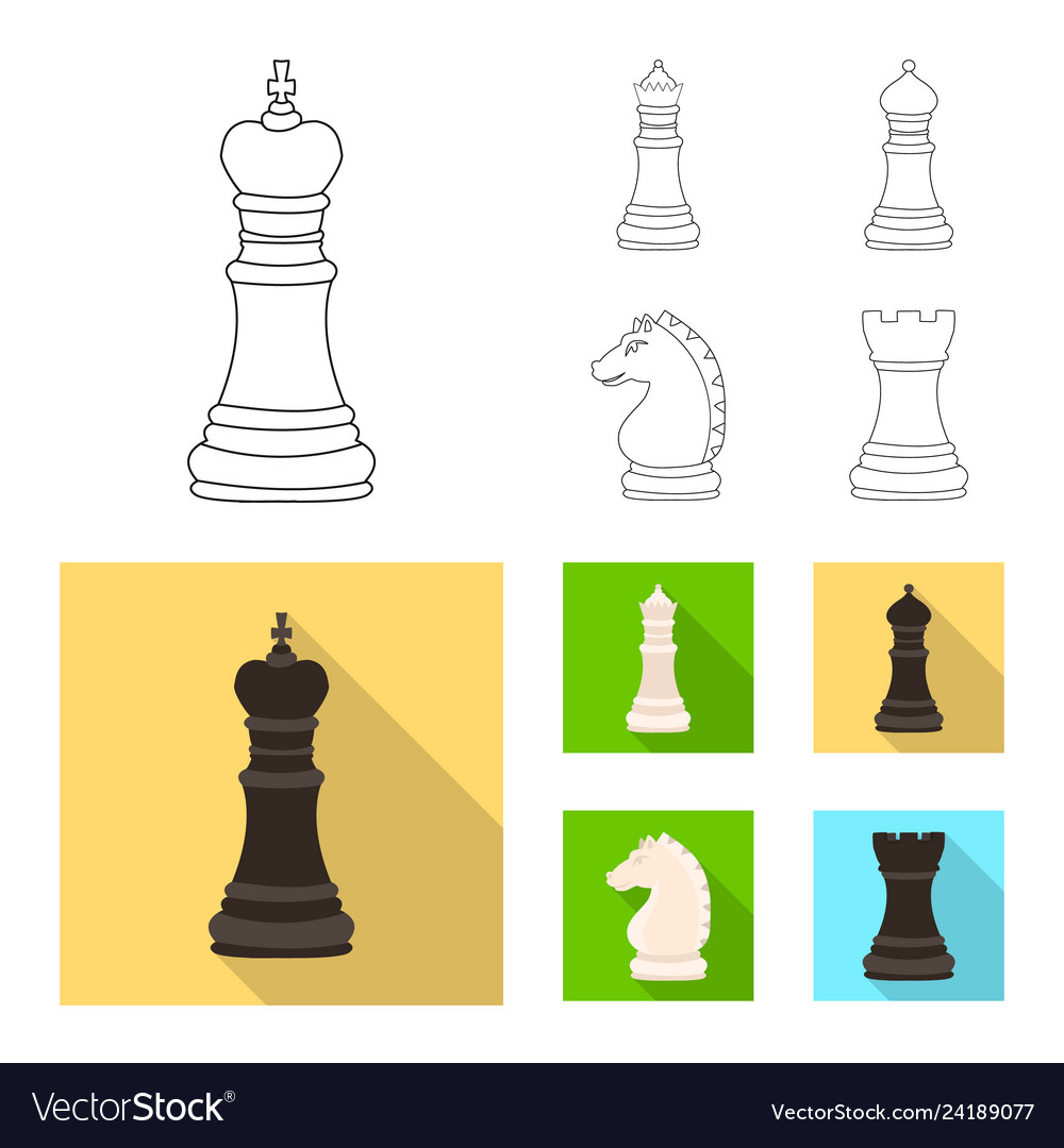 Design of checkmate and thin icon set vector image Design of checkmate and thin icon set