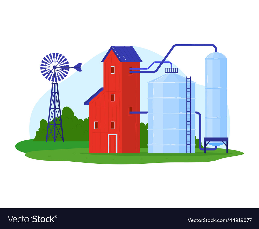 Farm storage building countryside rural farming Vector Image