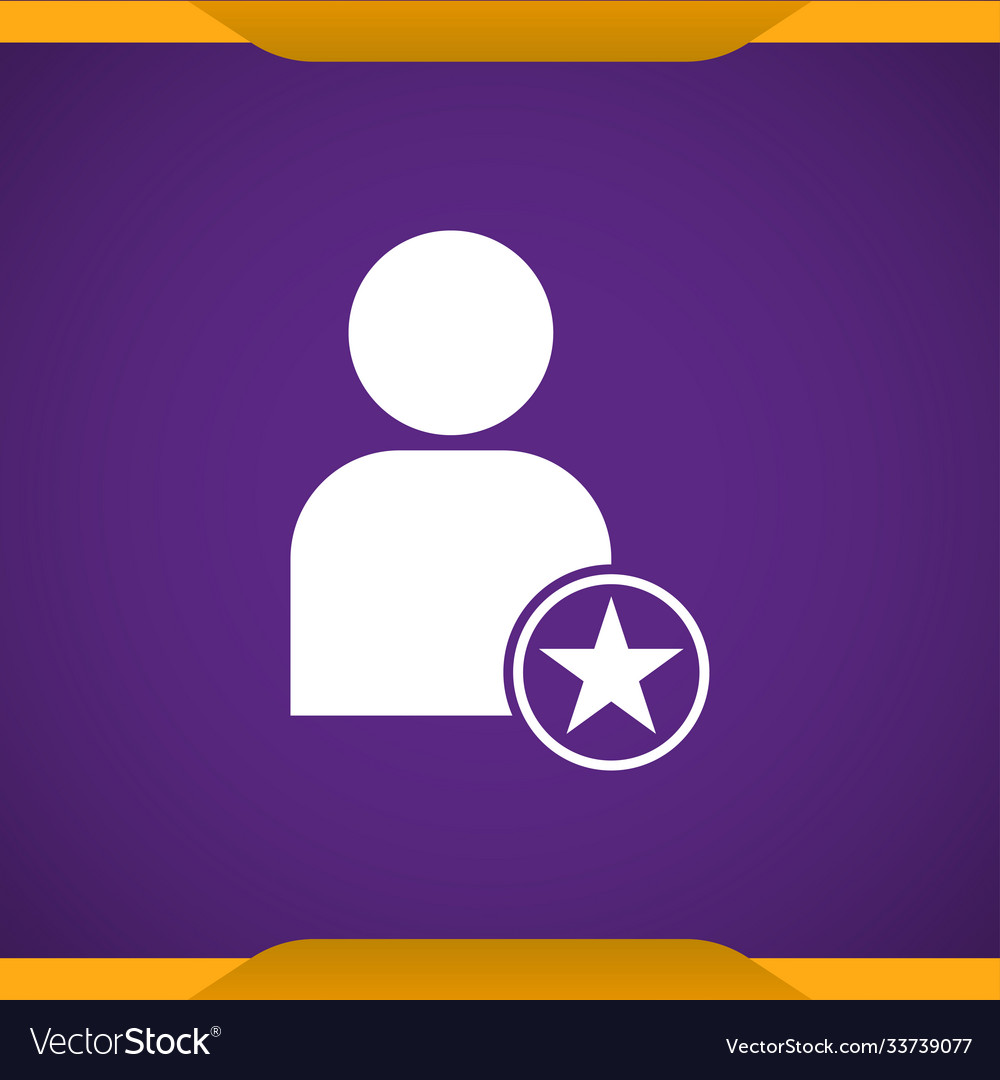 Favorite user icon for web and mobile