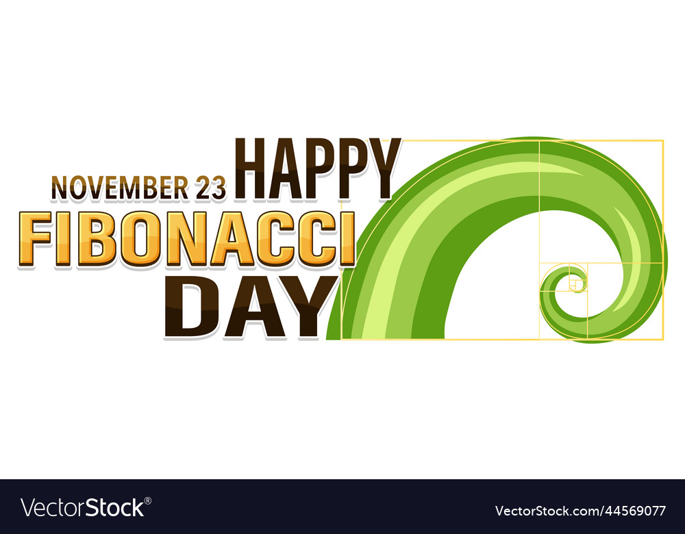 Fibonacci Day Poster Design Royalty Free Vector Image