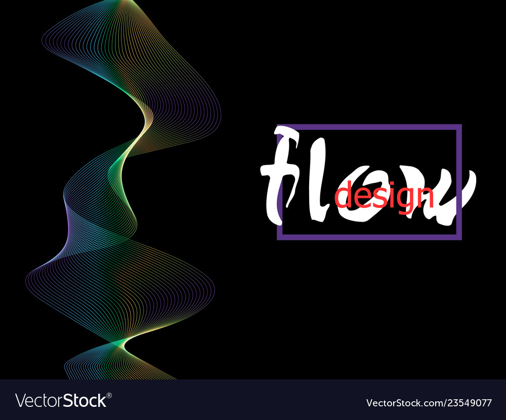 Fluid colorful texture on dark background flow Vector Image Fluid colorful texture on dark background flow