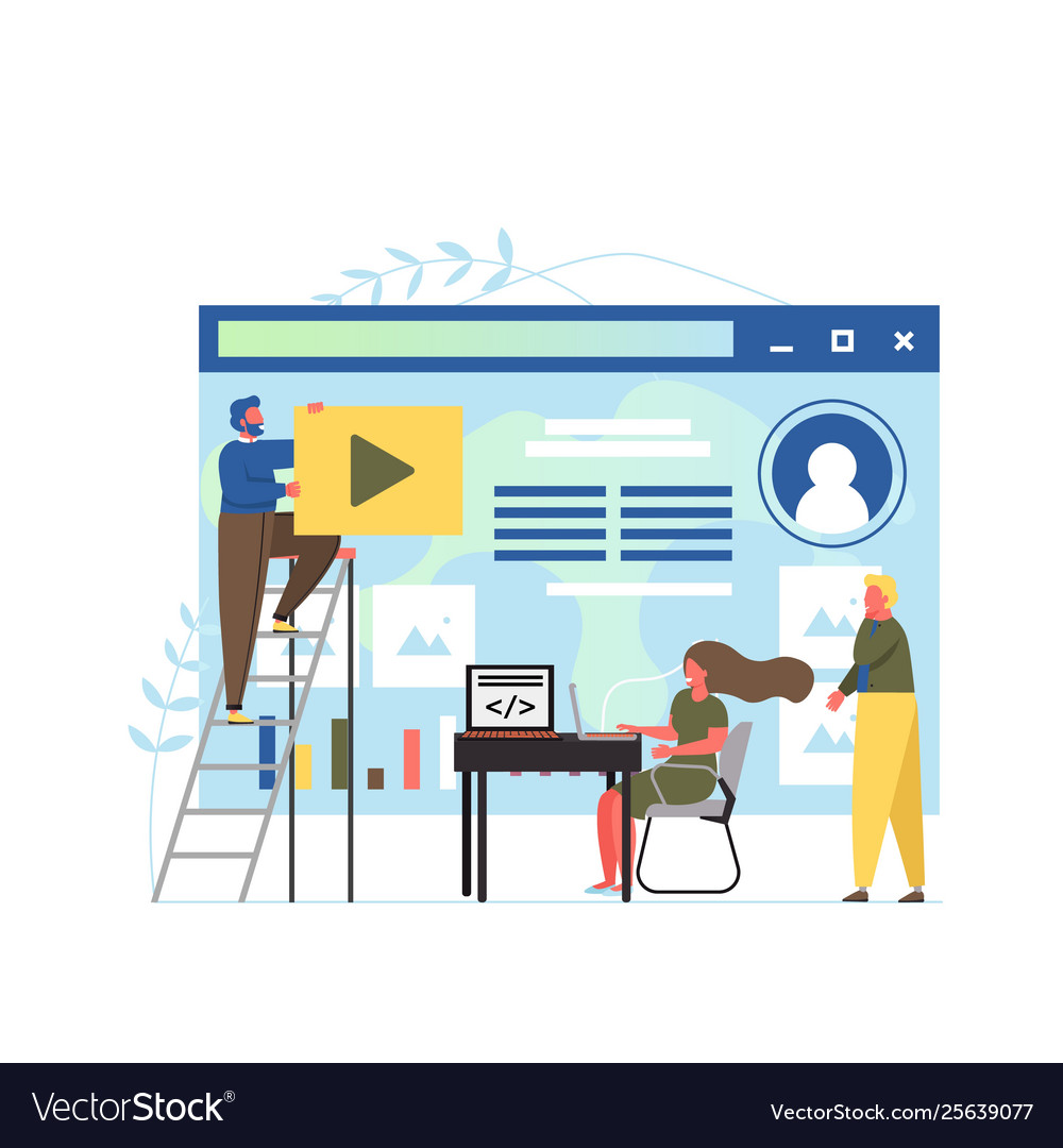 Front end development flat style design