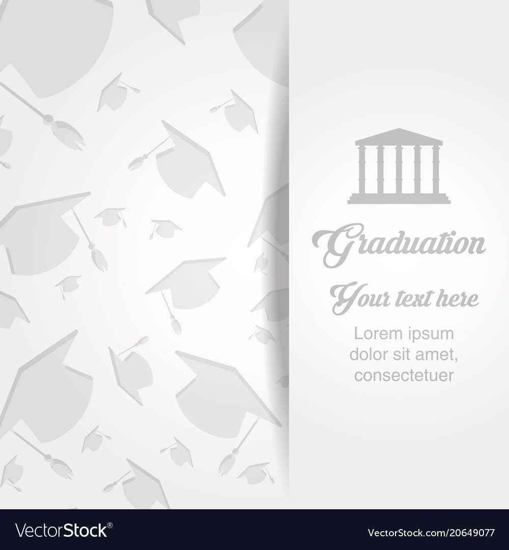 Graduation card with classic building