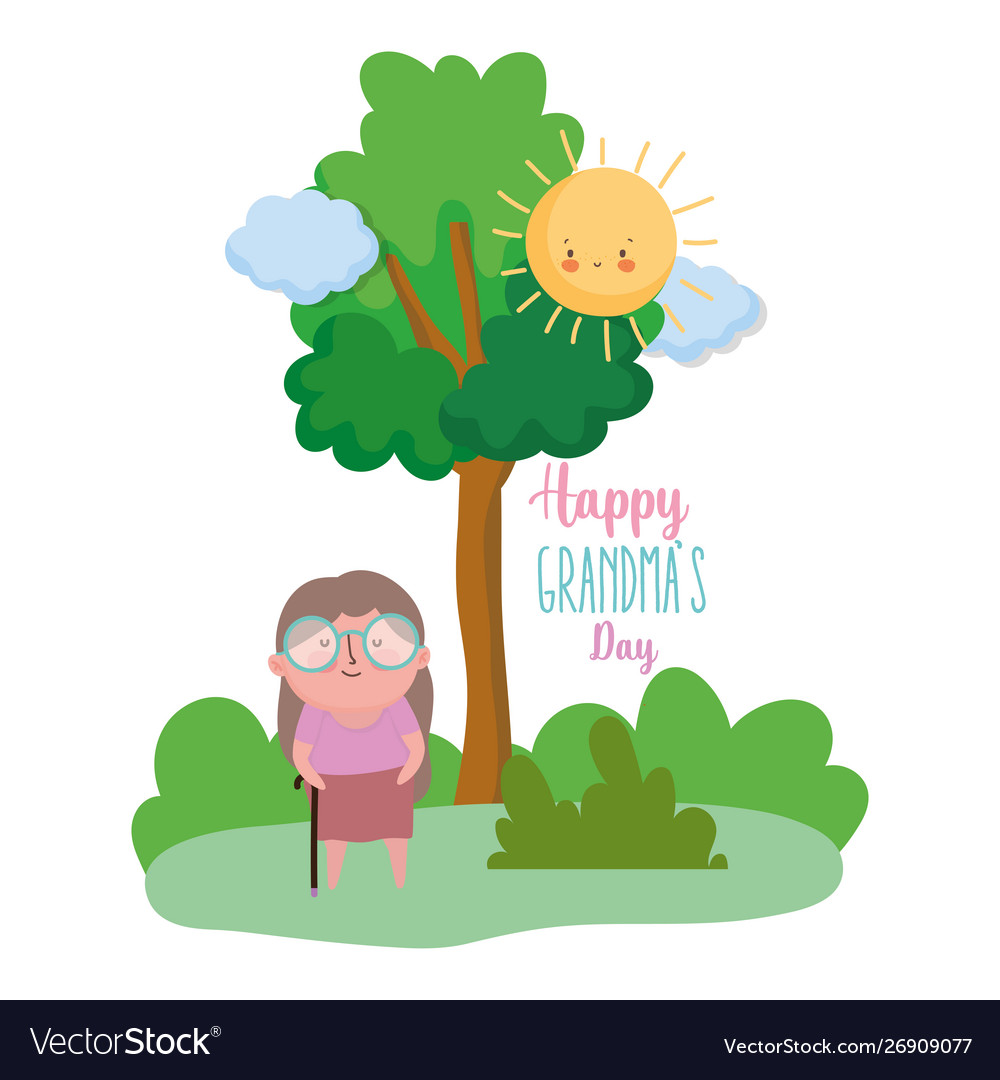 Happy grandparents day cartoon design Royalty Free Vector