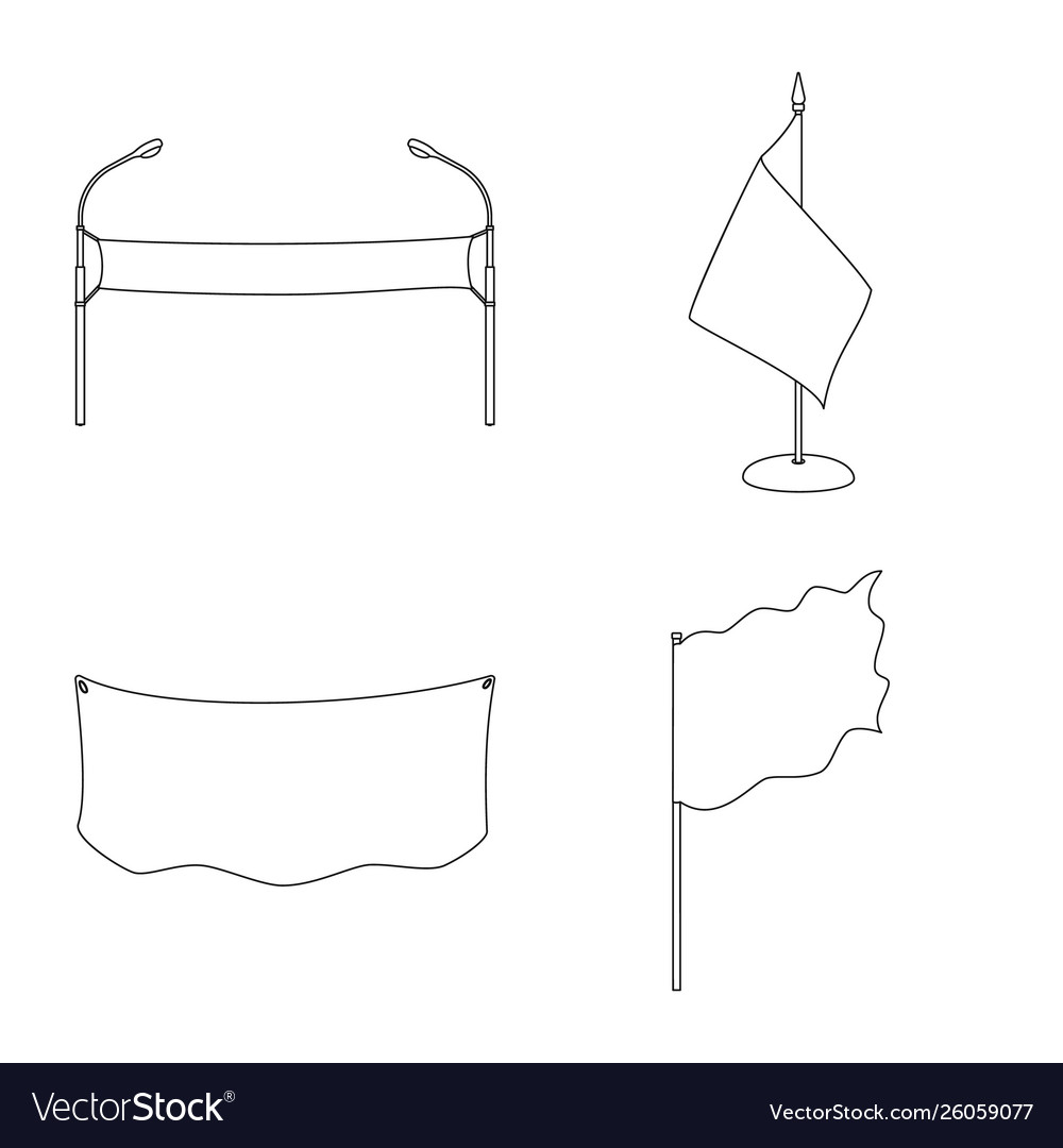 Isolated object blank and canvas logo set
