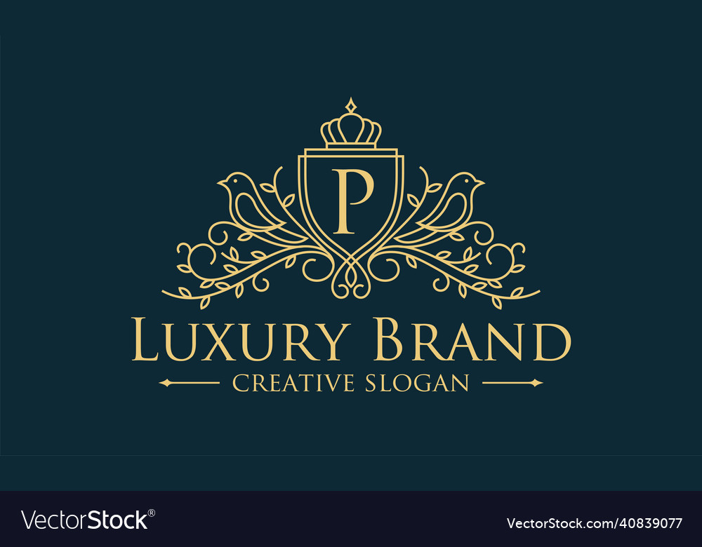 Luxury logo design template Royalty Free Vector Image