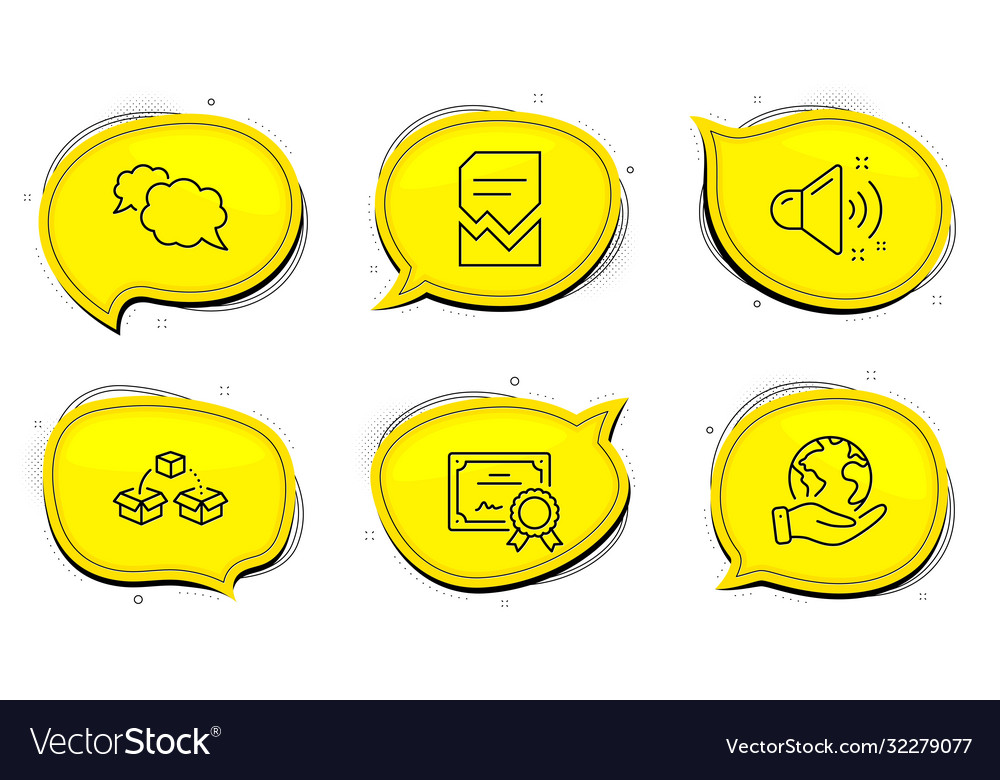 Messenger loud sound and corrupted file icons set