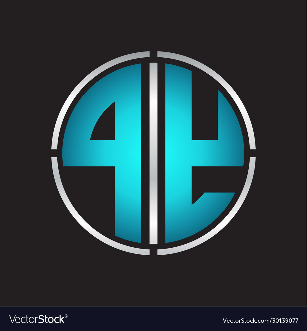 Py logo initial with circle line cut design