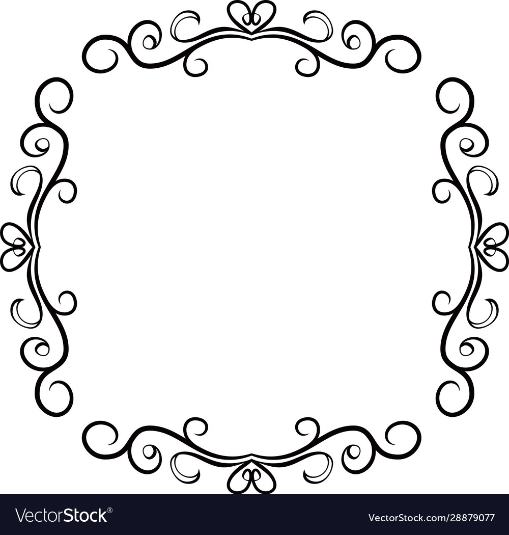 Square antique pattern frame Royalty Free Vector Image