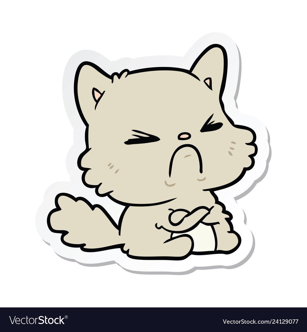 cute cartoon angry cat Stock Vector Image & Art - Alamy