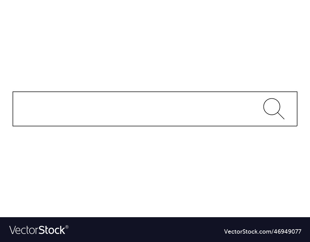 Thin line search box icon or input field