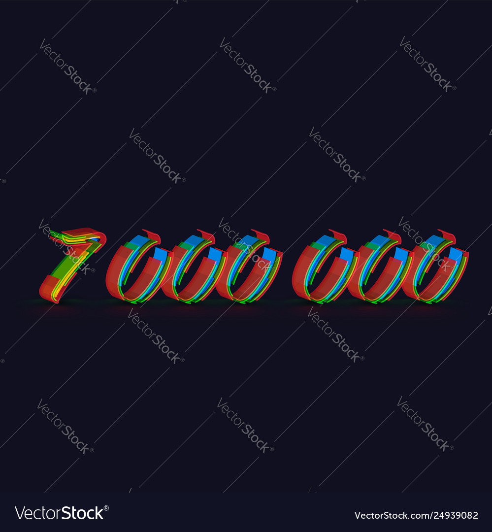 3d colorful character from a fontset vector image 3d colorful character from a fontset