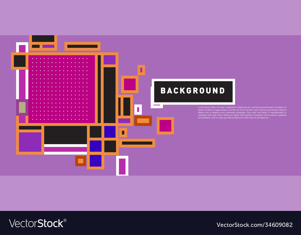 Abstract colorful rectangle background for banner vector image Abstract colorful rectangle background for banner