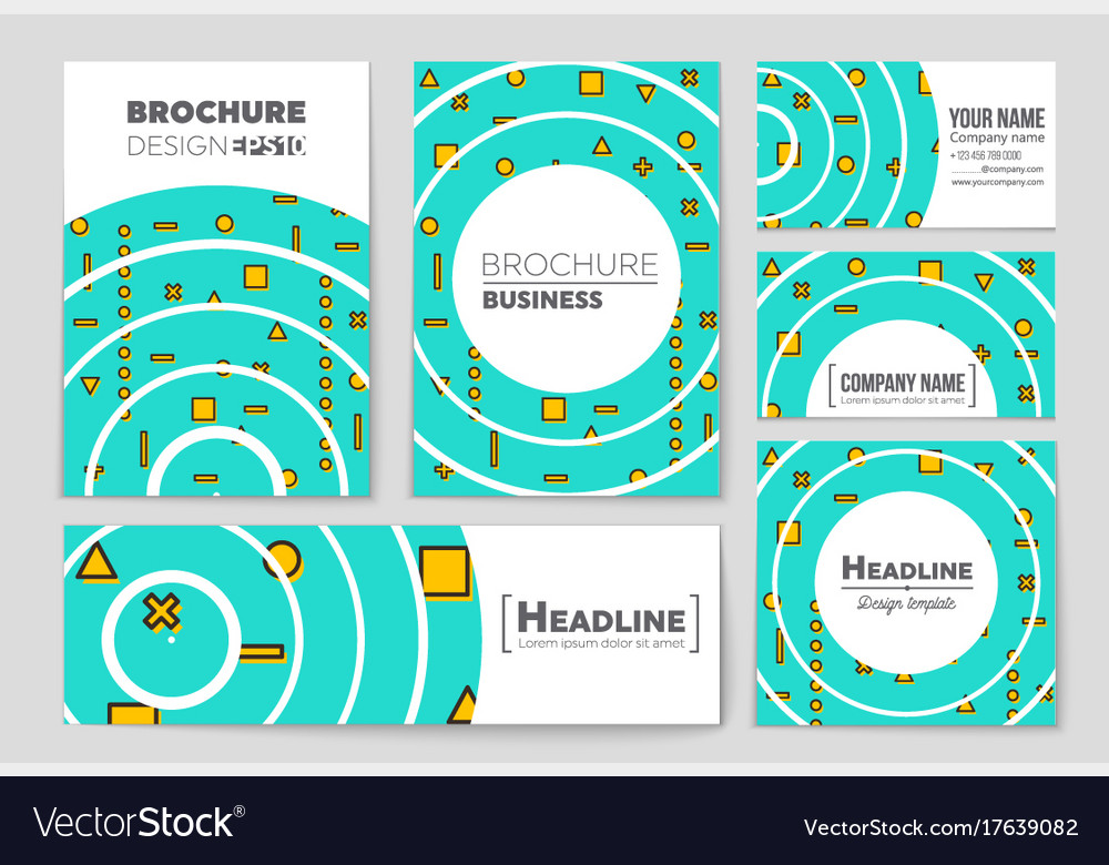 Abstract layout background set for art