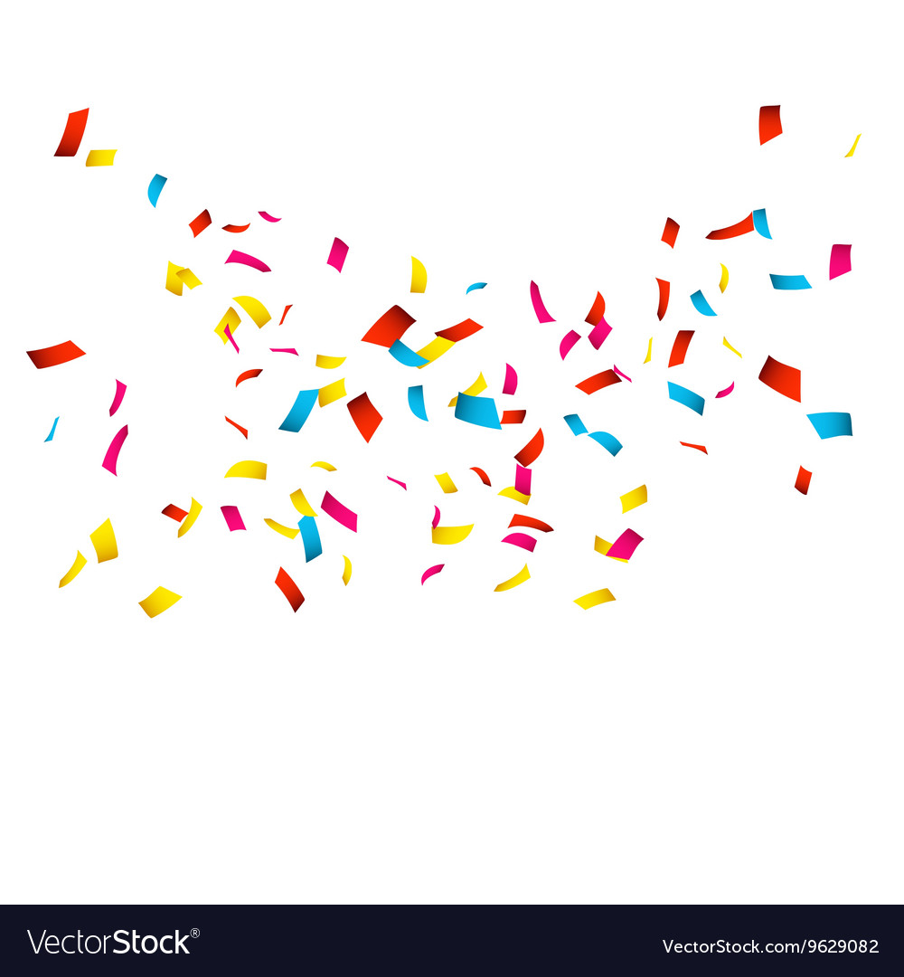 Colorful Confetti Isolated On White Confetti Vector Image 2734