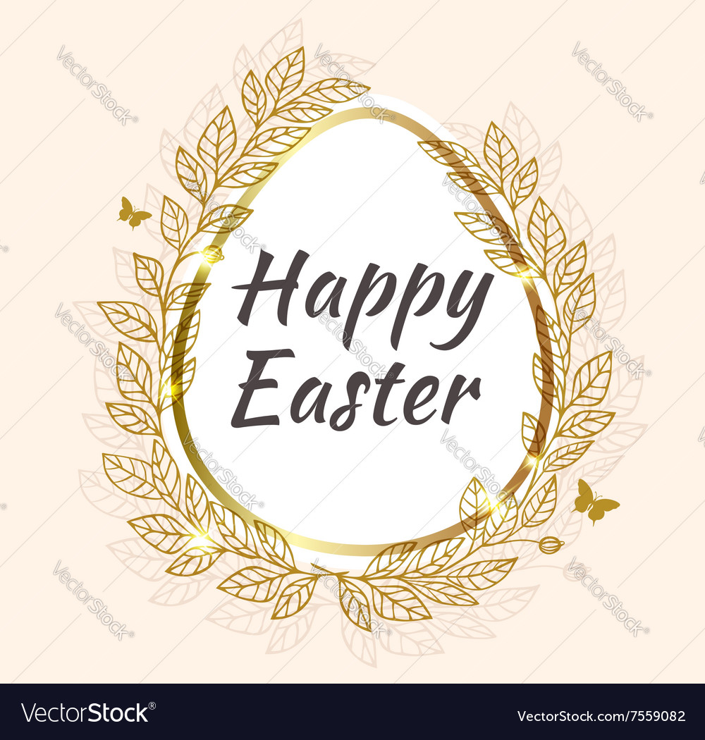 Easter background with greeting inscription