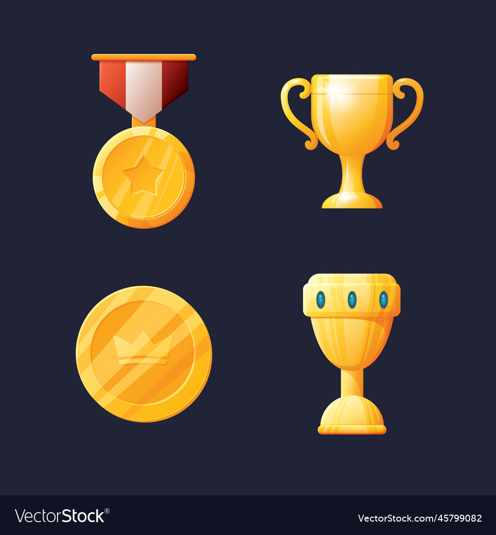 Game ui assets set gaming user interface icons vector image Game ui assets set gaming user interface icons