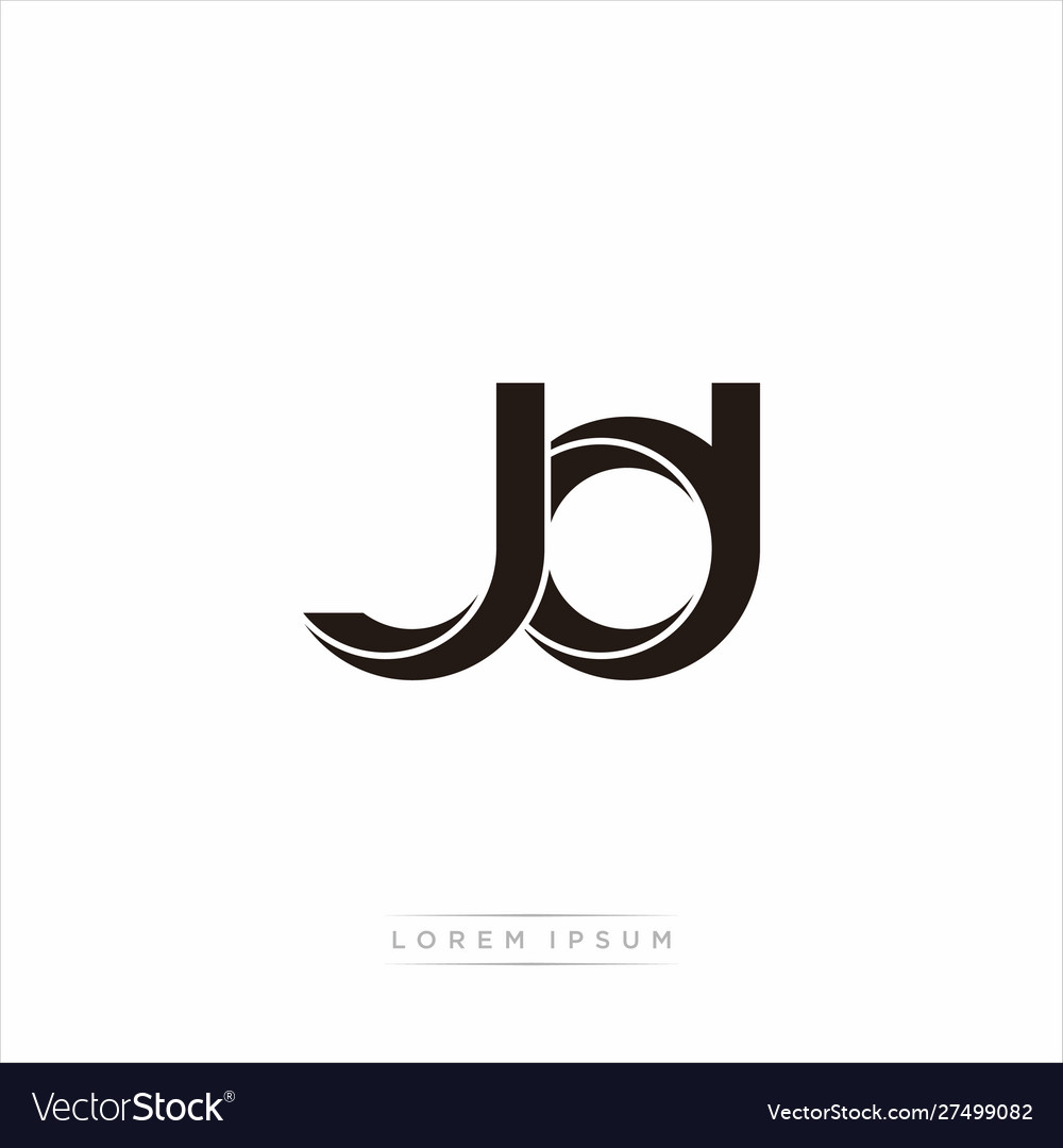 Jd Initial Letter Split Lowercase Modern Monogram Vector Image