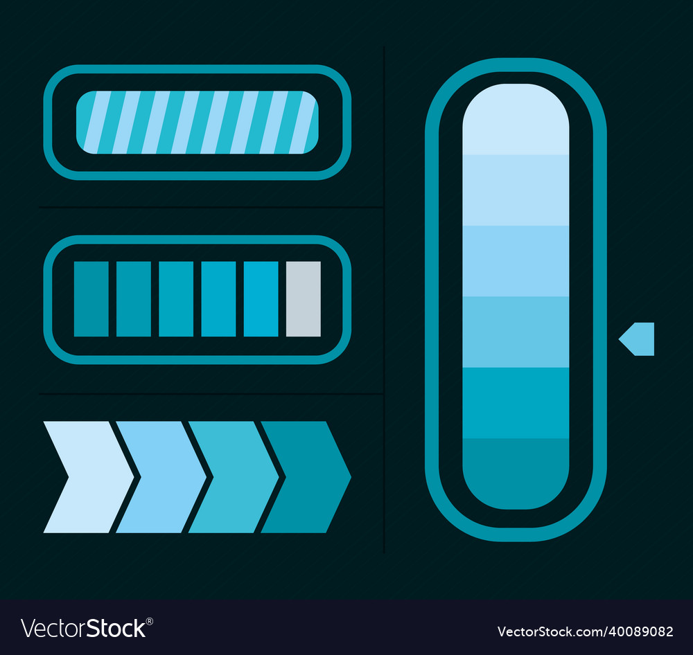 Loading bars icon set