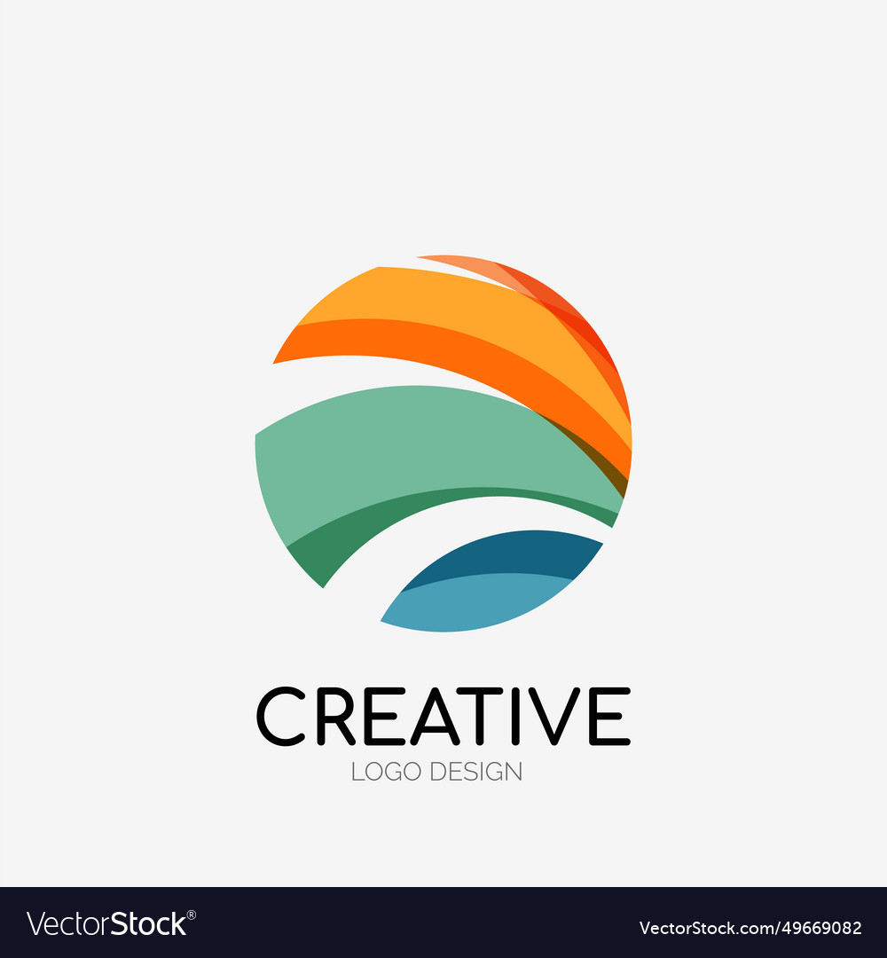 Modern abstract logo design geometric art Vector Image