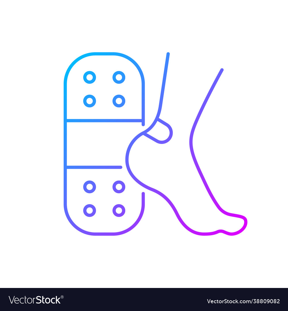 Patches for blisters gradient linear icon Vector Image Patches for blisters gradient linear icon