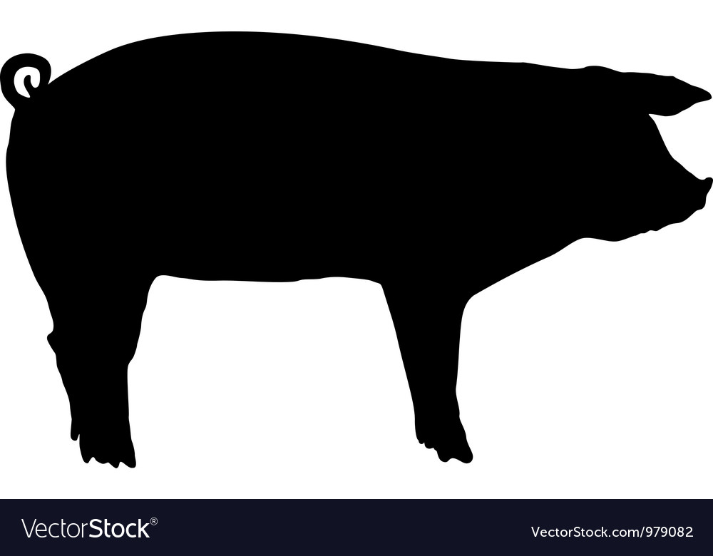 Download Pig silhouette Royalty Free Vector Image - VectorStock