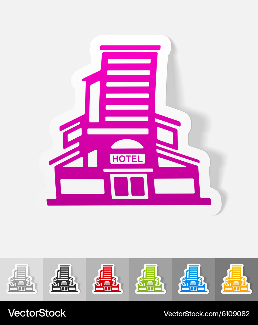 Realistic design element hotel Royalty Free Vector Image