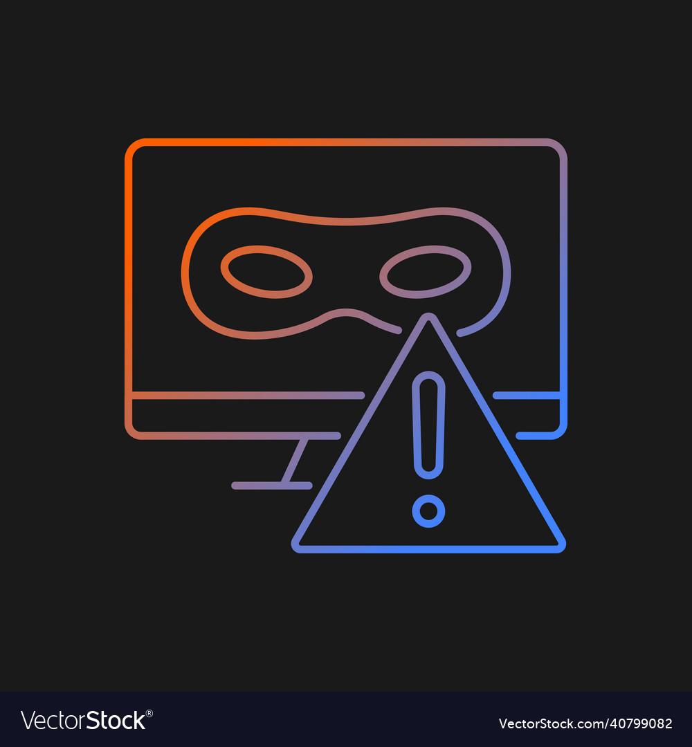 Rootkit gradient icon for dark theme Vector Image Rootkit gradient icon for dark theme