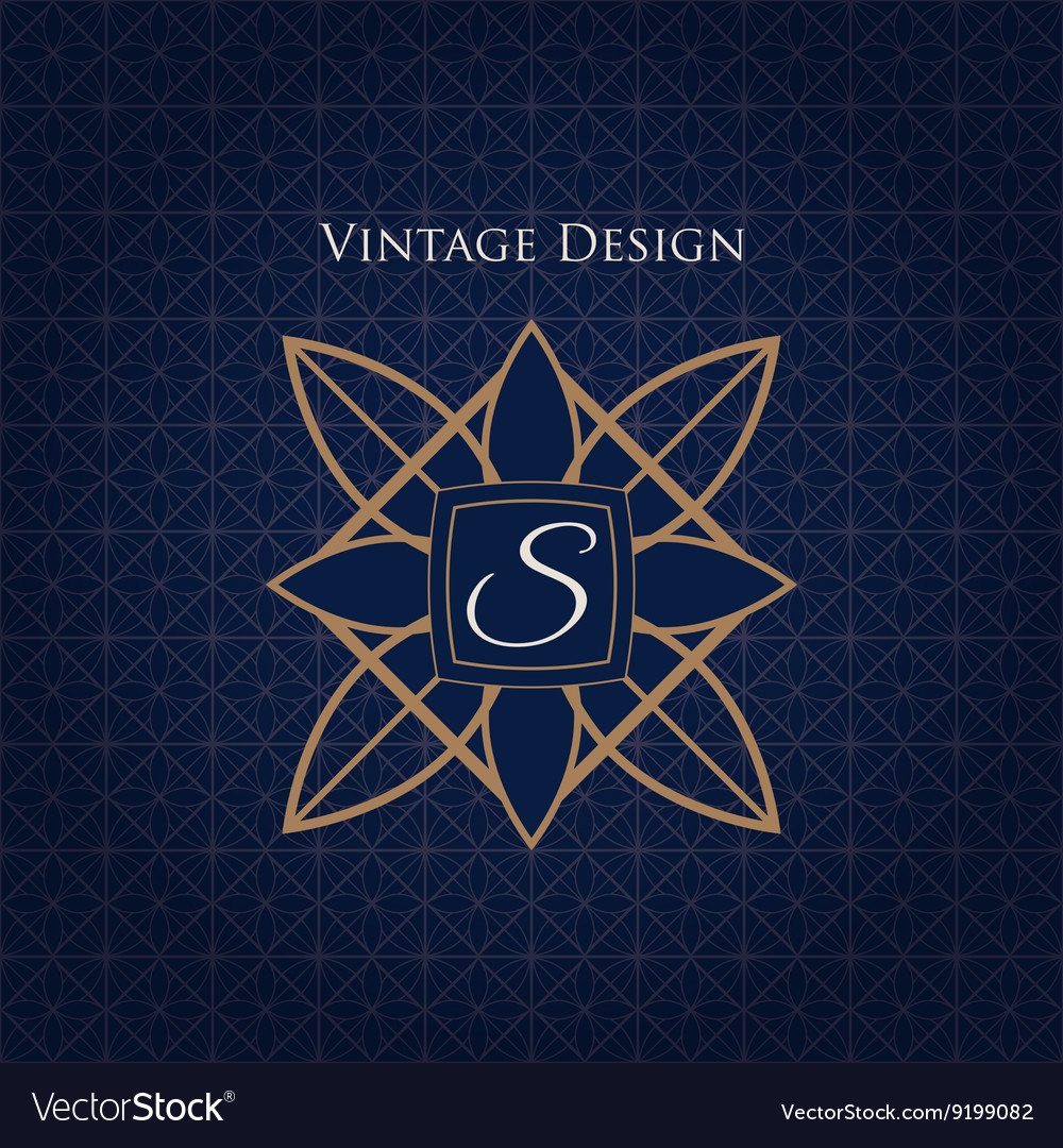 Simple and elegant monogram design template