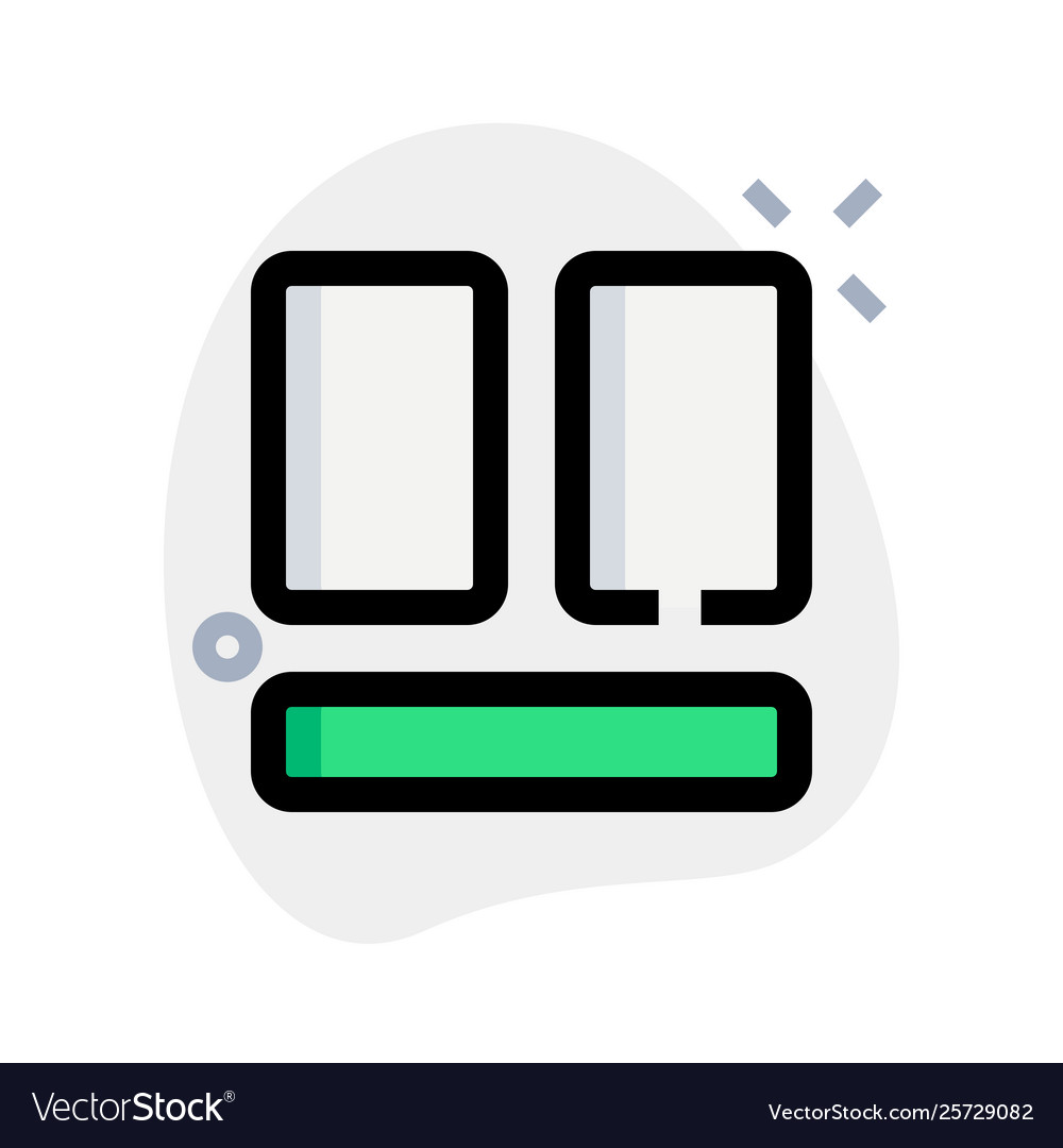 Top split section with bottom bar