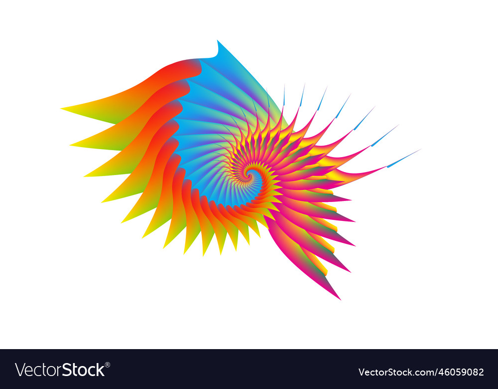 Wings with colorful gradations an abstract