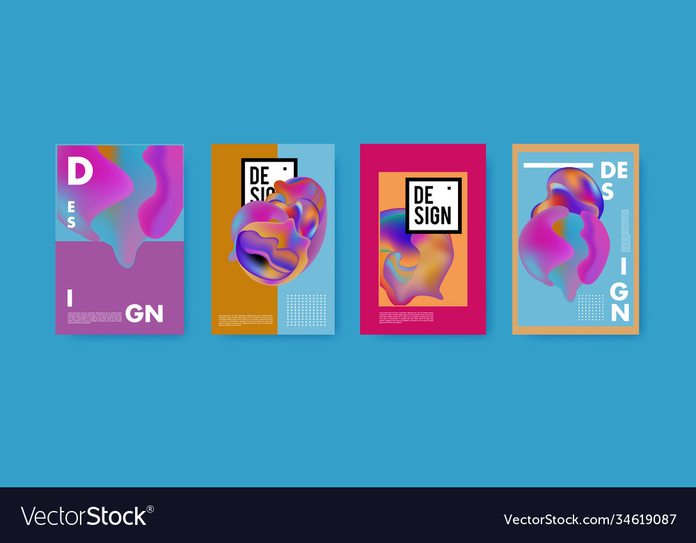 Abstract colorful liquid and fluid pattern Vector Image Abstract colorful liquid and fluid pattern