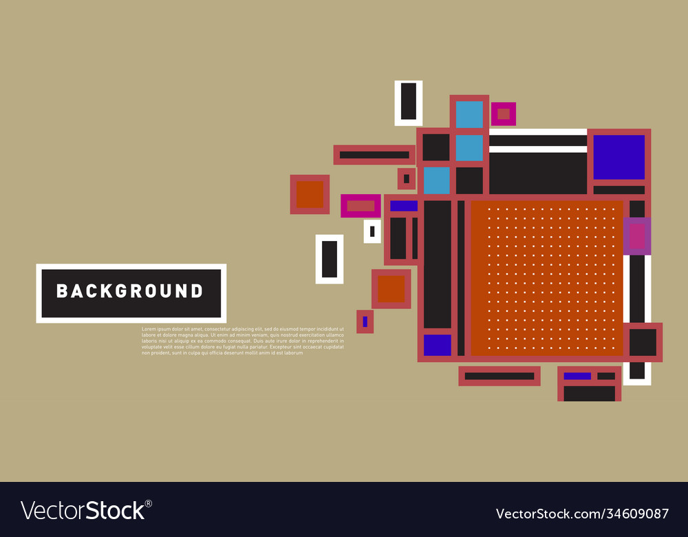 Abstract colorful rectangle background for banner vector image Abstract colorful rectangle background for banner