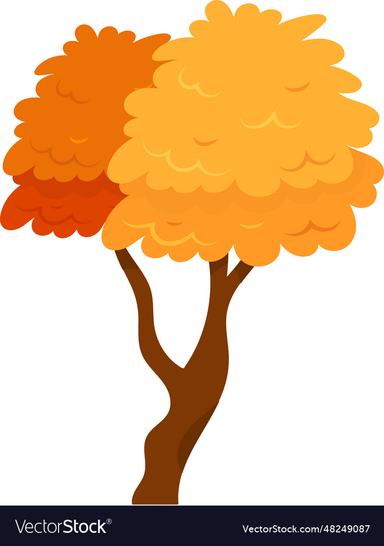 Autumn tree plant Royalty Free Vector Image - VectorStock