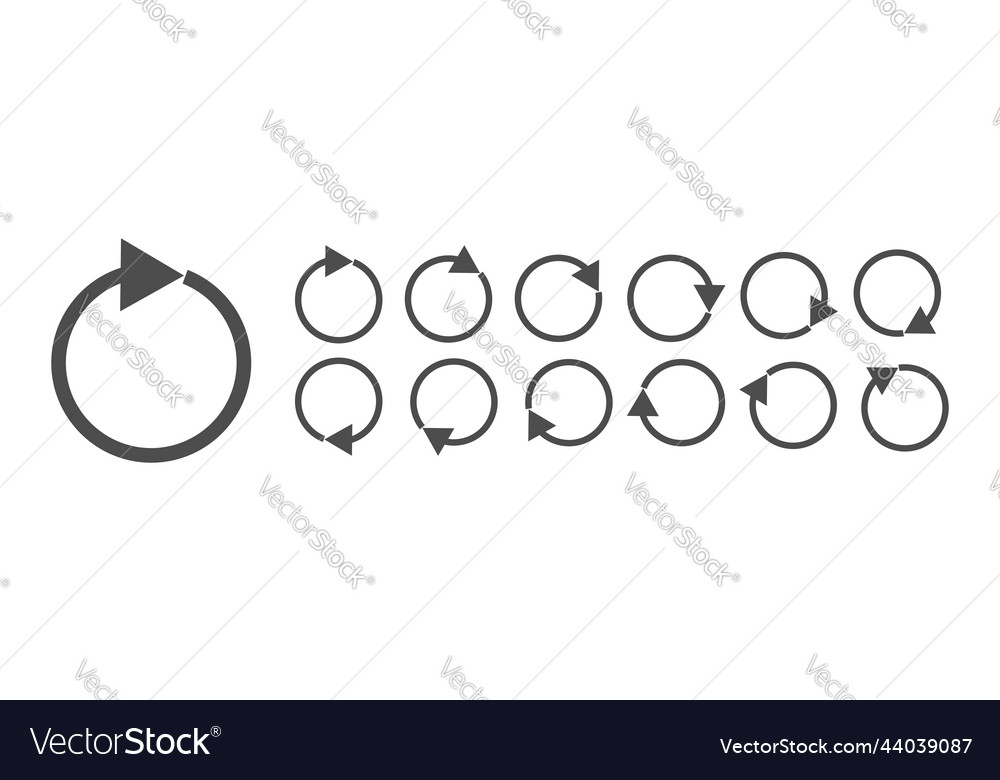 Circular Loading-Puffering-Symbole vector image Circular Loading-Puffering-Symbole