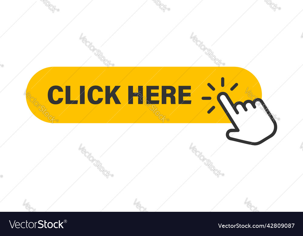 Click here icon in flat style pointer clicking