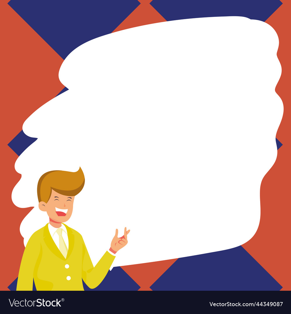Instructor drawing pointing stick on empty Vector Image Instructor drawing pointing stick on empty