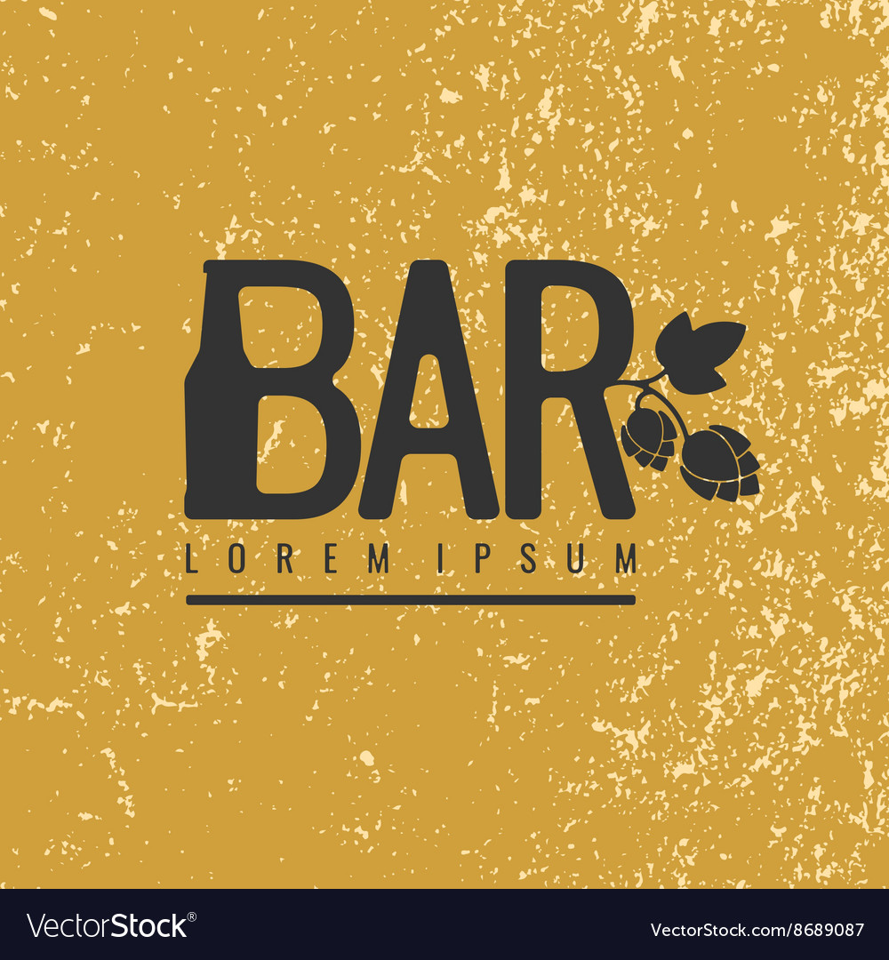 Logo bar Sign design poster advertising elements Vector Image