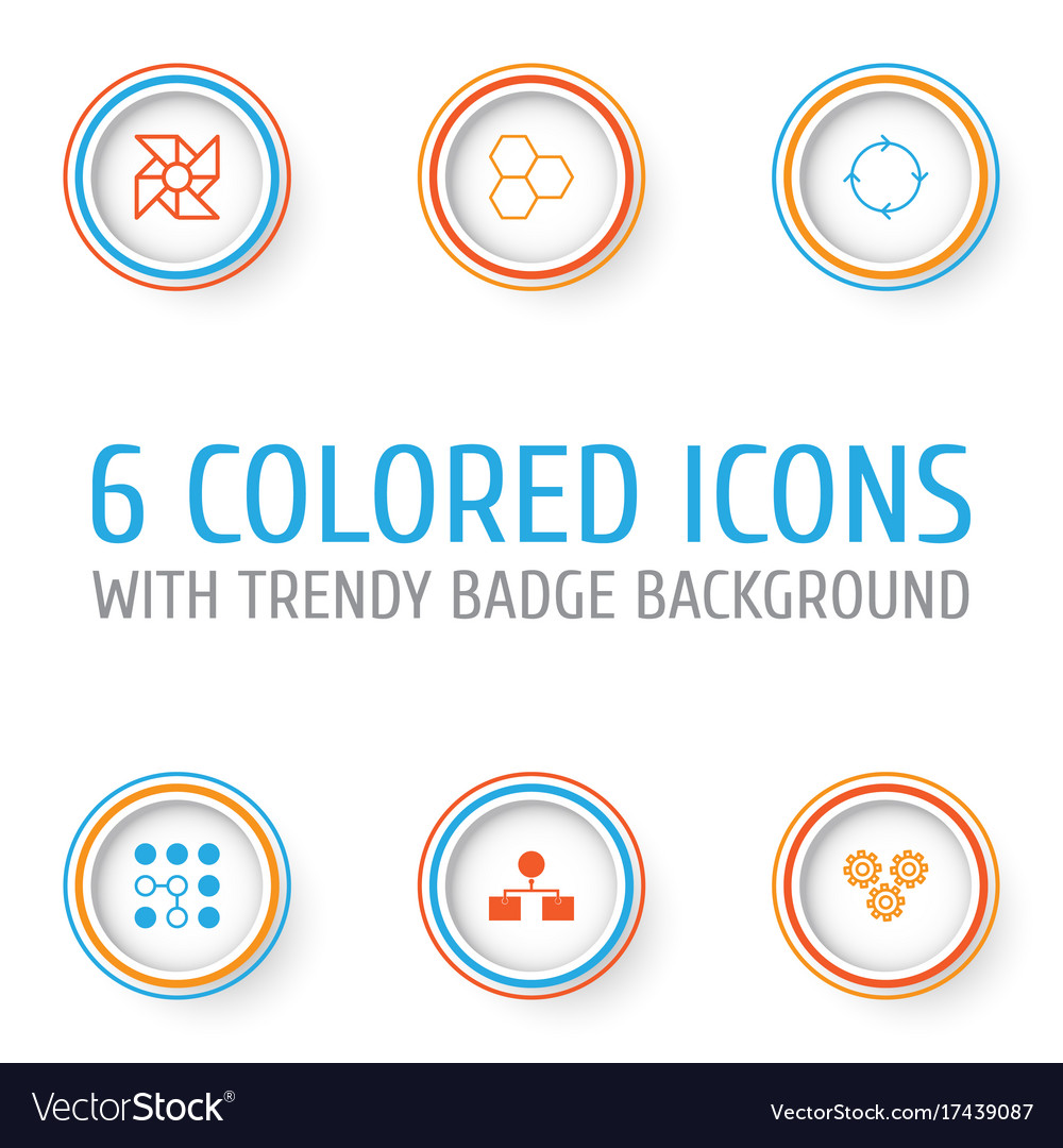 Machine icons set collection of computing