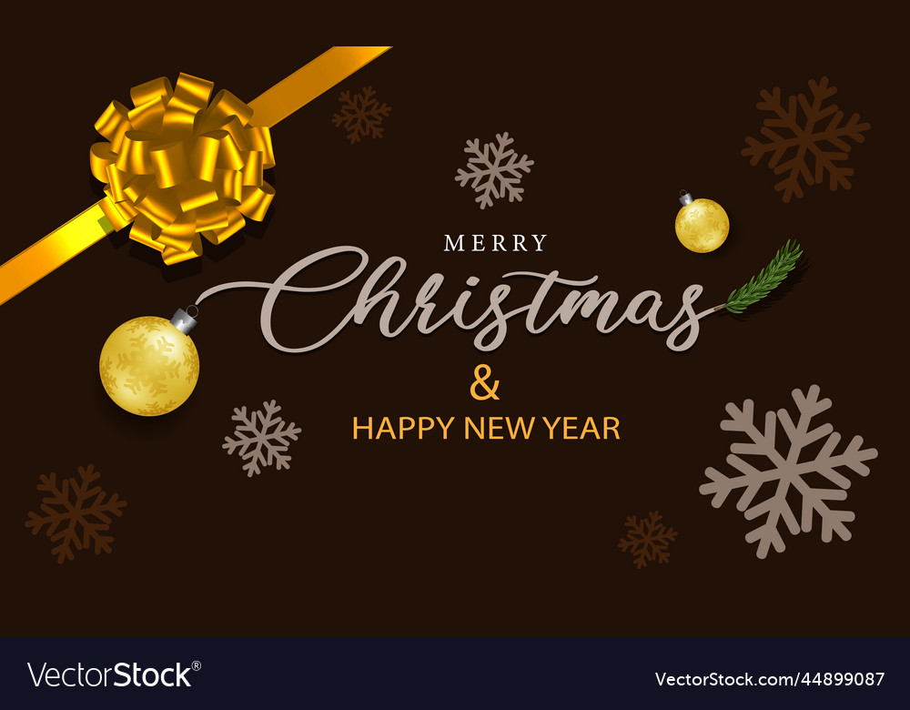 Merry christmas and happy new year card green