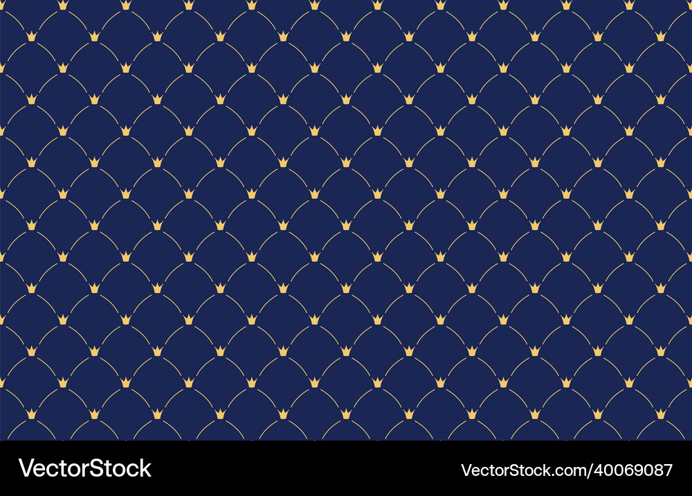 Pink simple seamless pattern with crowns Vector Image